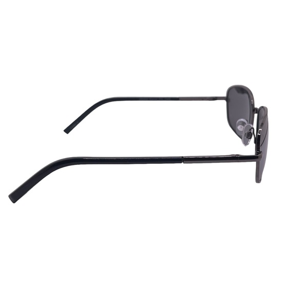 Gunmetal Wire Frame Polarized Sunglasses with Mirrored Lenses - Picture 5 of 10